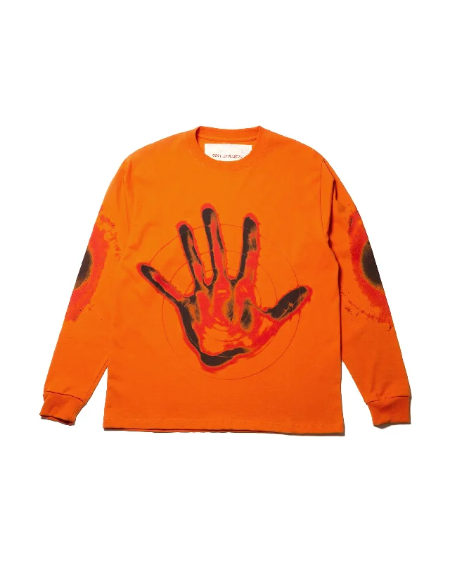 Hand LS T-shirt - OrangeColorblock T-Shirts