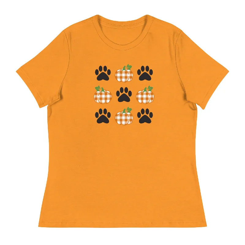 Pumpkins & Paws Women's Relaxed T-ShirtRetro T-Shirts