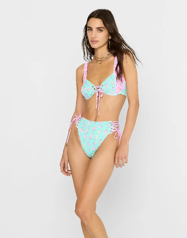 SwimcoverMaeven Underwire Top - Blue Ditsy Shell