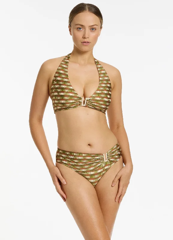 SwimglowSorella Geo D-DD Halter Bikini Top - Moss