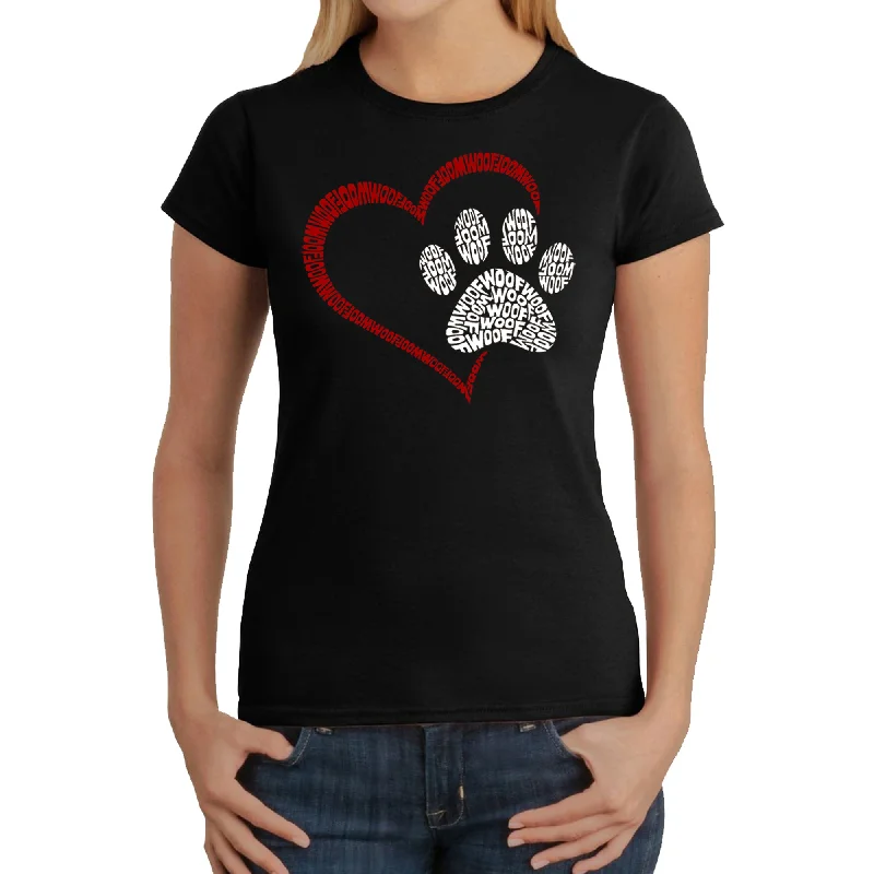 Paw Heart - Women's Word Art T-ShirtThermal T-Shirts