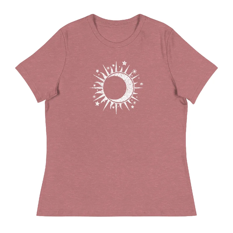 Celestial Sun & Moon Women's Relaxed T-ShirtSleep T-Shirts