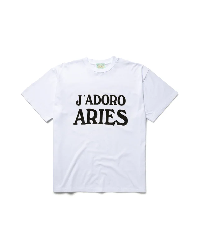 Jadoro Aries T-Shirt - WhiteScoop Neck T-Shirts