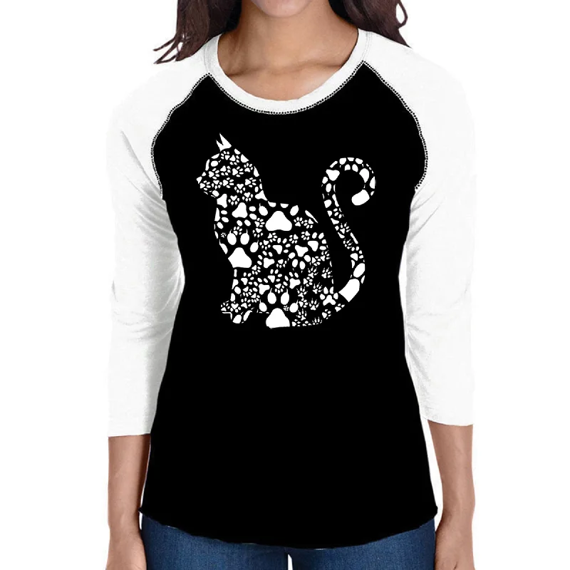 Cat Claws - Women's Raglan Word Art T-ShirtBlended Fabric T-Shirts