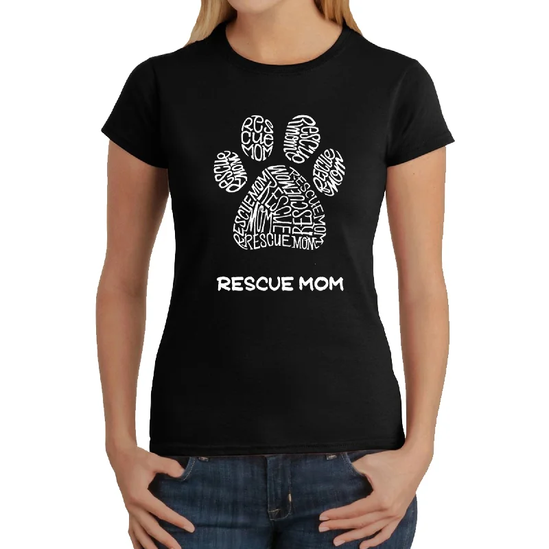 Rescue Mom  - Women's Word Art T-ShirtHooded T-Shirts