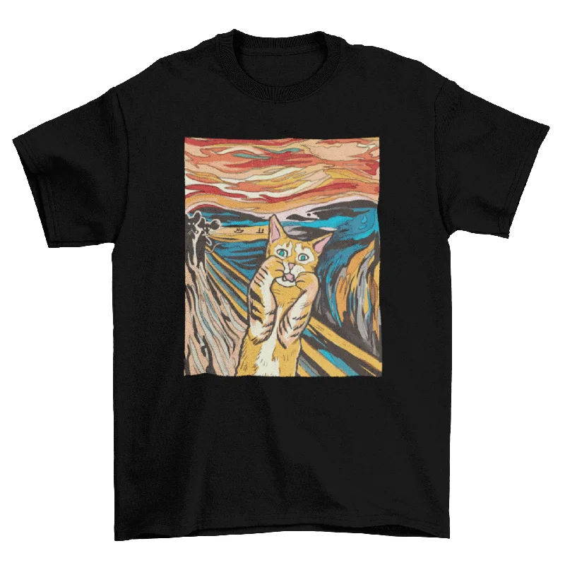 The Scream Parody Cat T-ShirtLogo T-Shirts