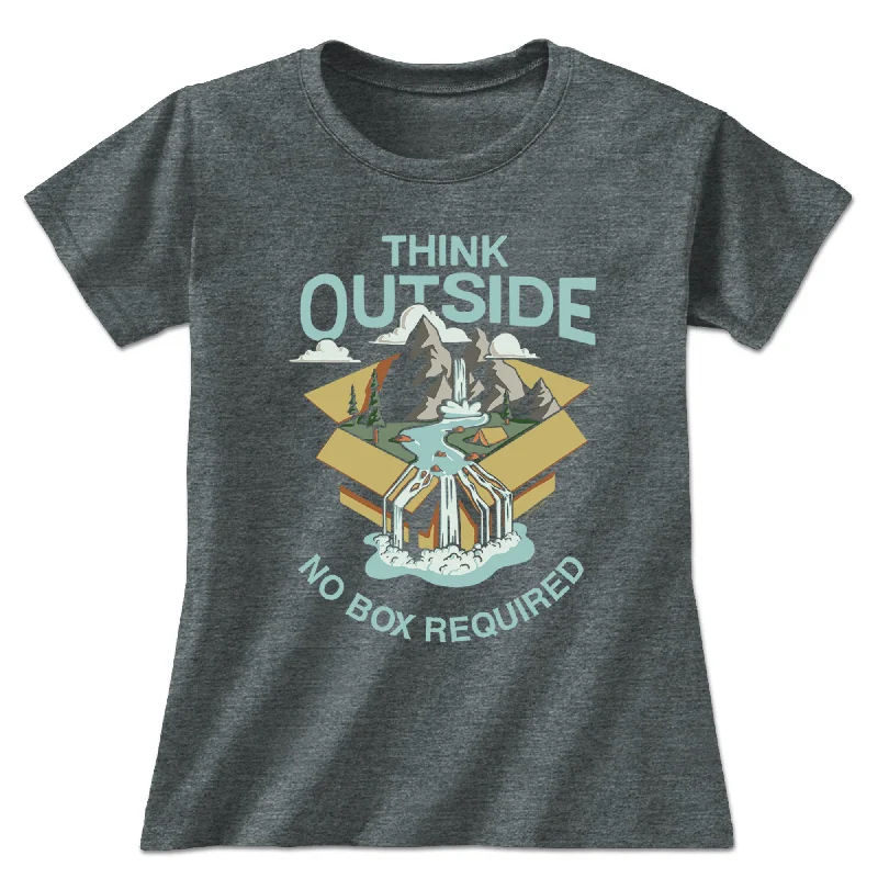 Think Outside Wild Ladies T-ShirtLongline T-Shirts