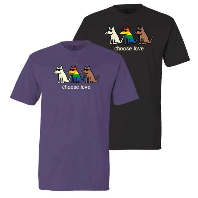 Teddy the Dog™ Choose Love T-ShirtScoop Neck T-Shirts