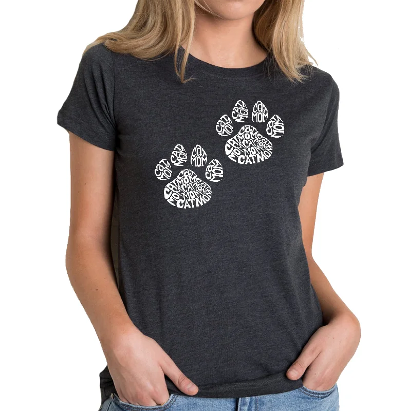 Cat Mom  - Women's Premium Blend Word Art T-ShirtCamping T-Shirts