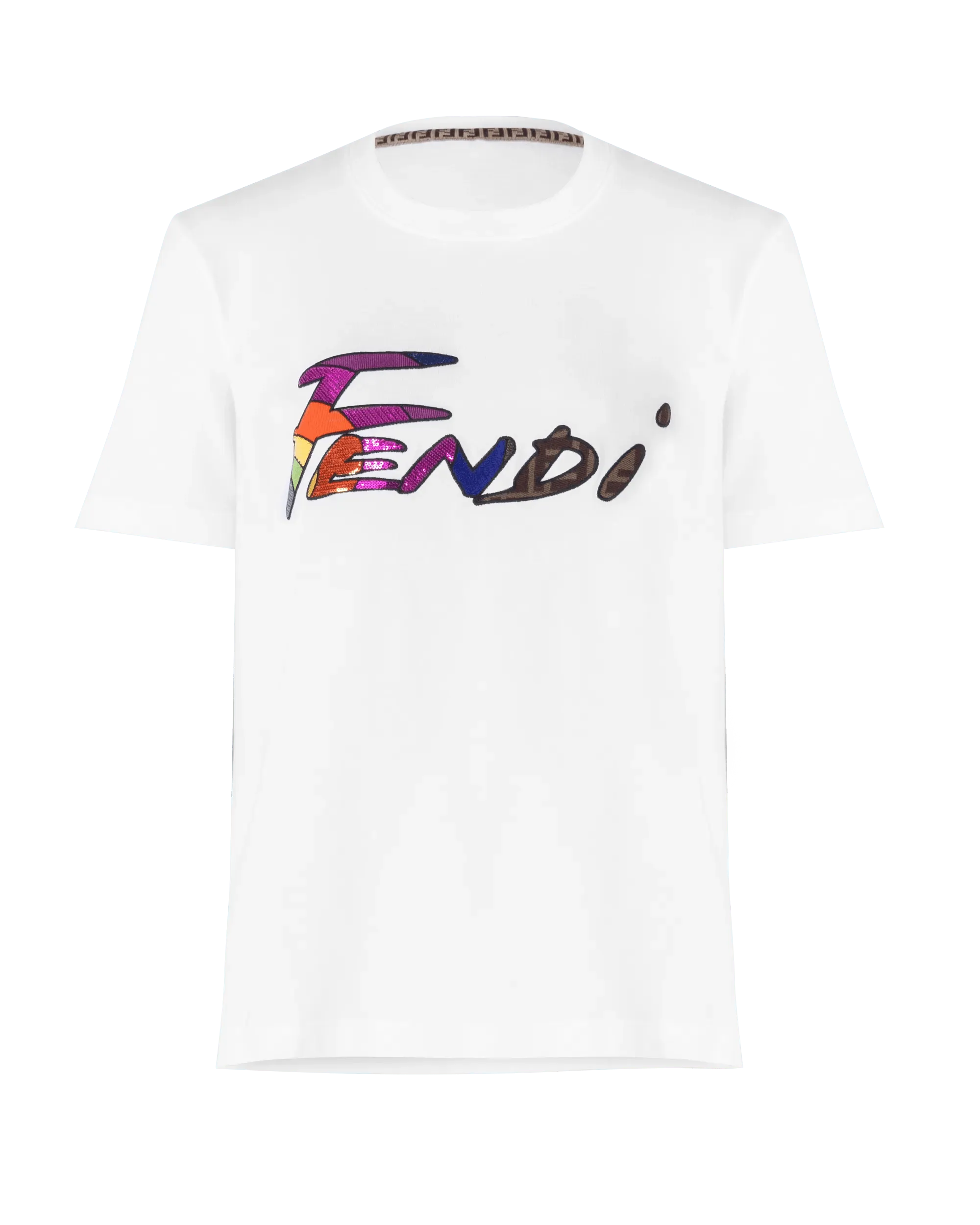 Fendi Brush Logo T-ShirtSheer T-Shirts