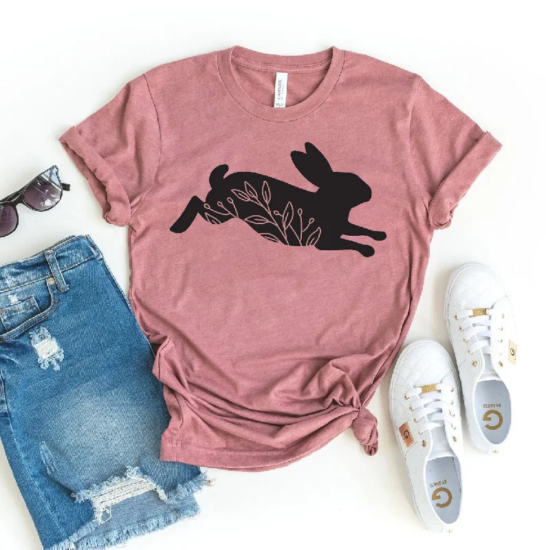 Floral Rabbit T-shirtCropped T-Shirts