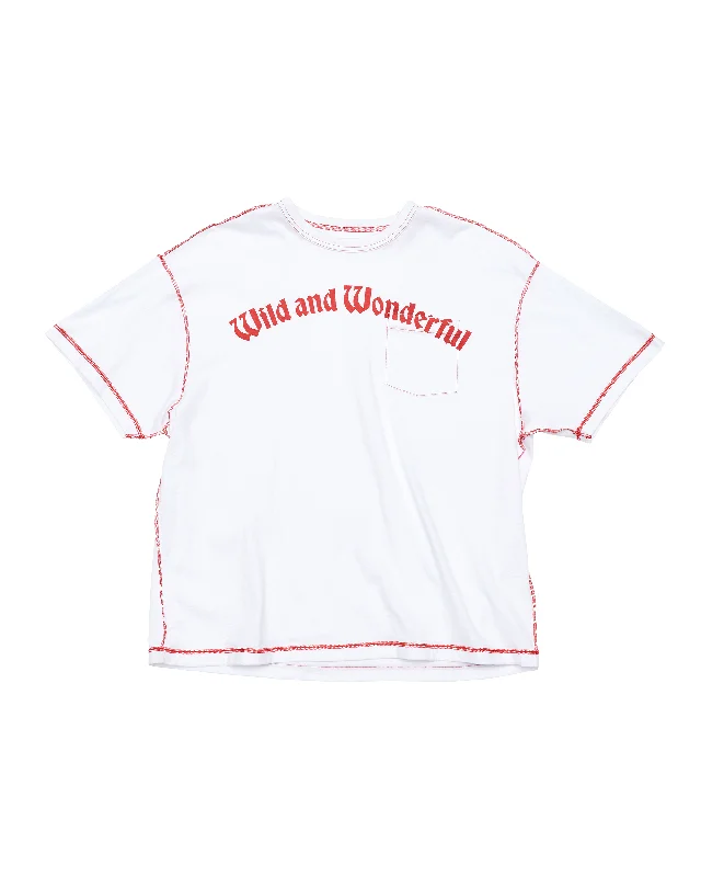 Box T-Shirt - White / RedAsymmetrical T-Shirts