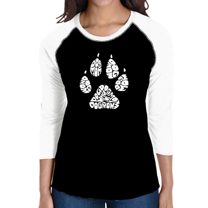 Dog Mom  - Women's Raglan Baseball Word Art T-ShirtBranded T-Shirts