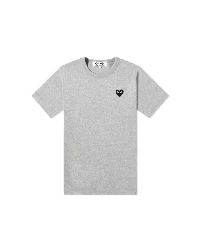 Heart Logo T-Shirt - Gray / BlackBeaded T-Shirts