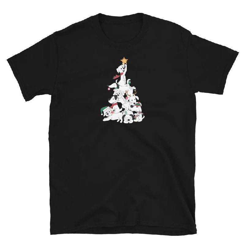 Festive Doggie Christmas Tree T-ShirtTasseled T-Shirts