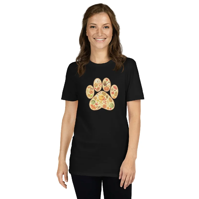 Paw Print of Autumn T-ShirtMetallic T-Shirts