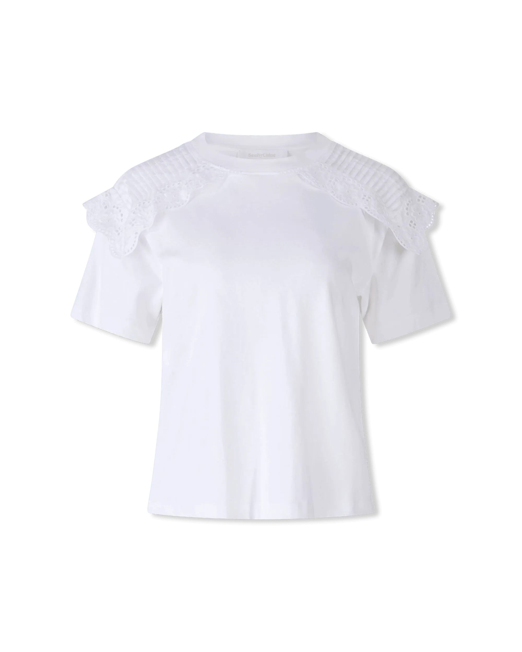 Eyelet Embroidered T-ShirtRuffled T-Shirts