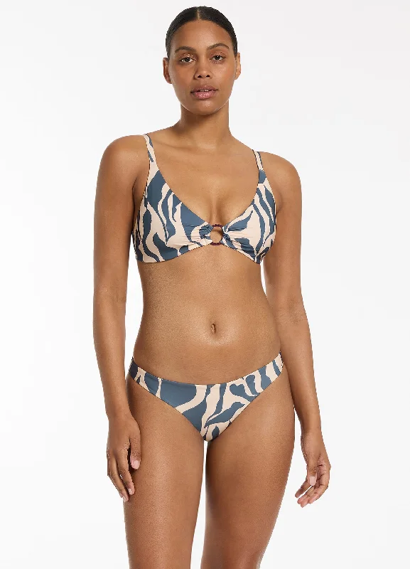 SwimstretchSereno C-E Ring Triangle Bikini Top - Steel Blue