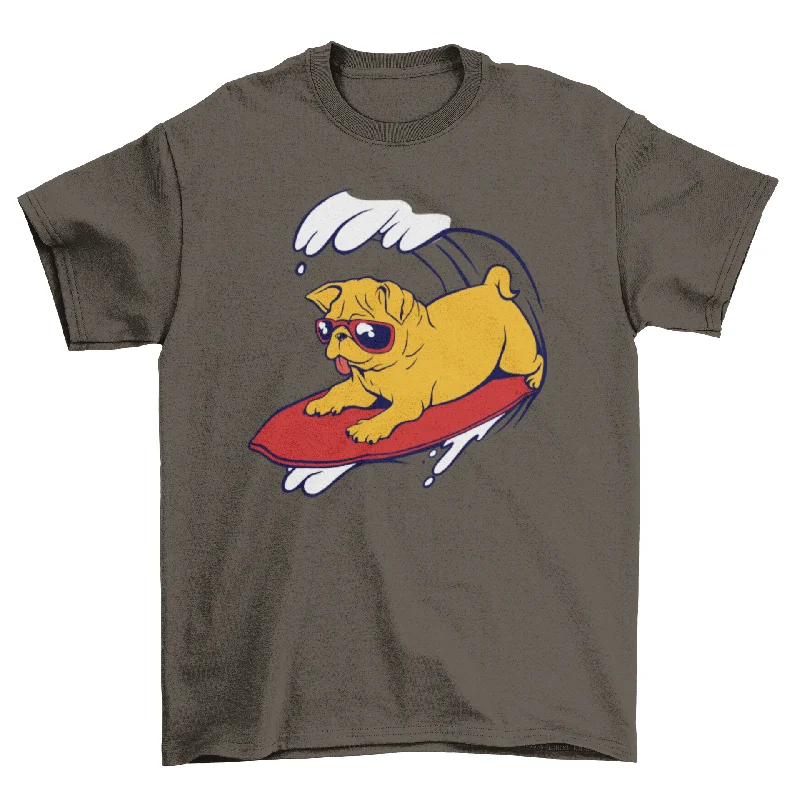 Surf's Up Pug T-ShirtCotton T-Shirts