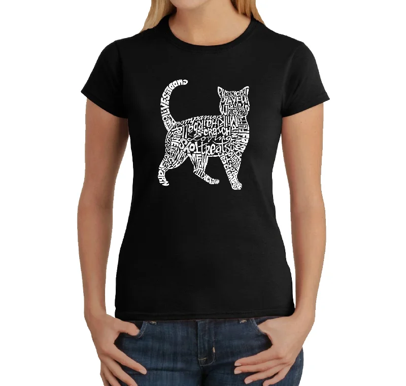 Cat  - Women's Word Art T-ShirtStatement T-Shirts