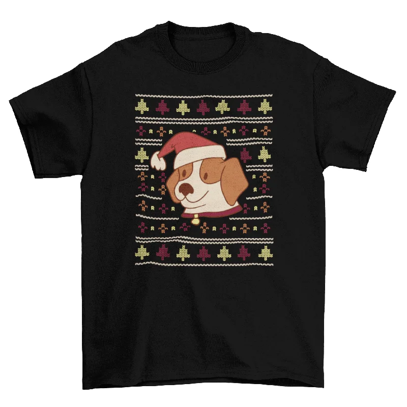 Darling Dog Ugly Christmas Sweater T-ShirtScoop Neck T-Shirts