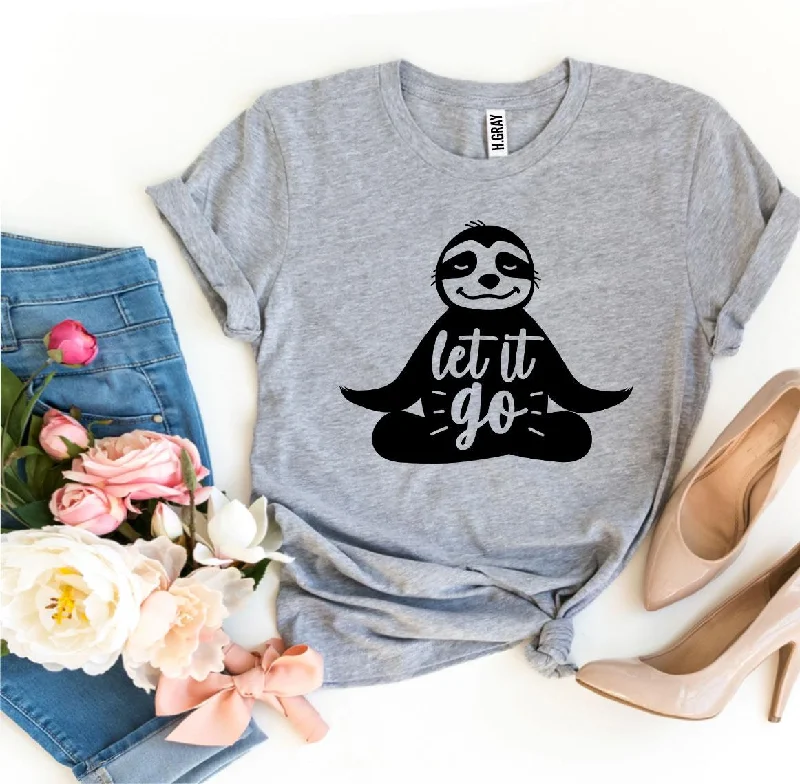 Let It Go Sloth T-shirtLinen T-Shirts