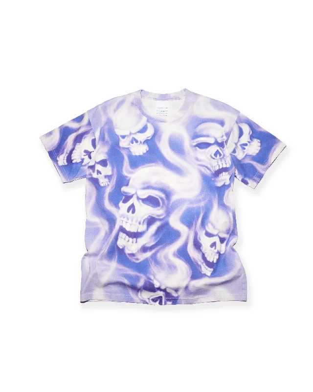 Alko Airbrush T-Shirt - Blue SkullCropped T-Shirts