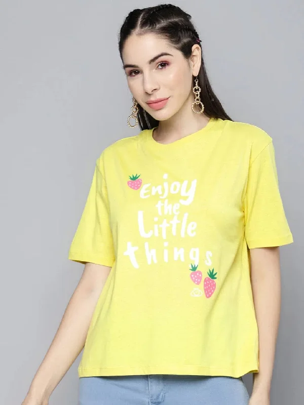 Yellow Enjoy-The-Little-Things T-ShirtDistressed T-Shirts