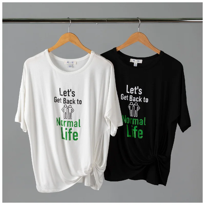 Let's Get Back Dolman Front Twist T-ShirtHemp T-Shirts