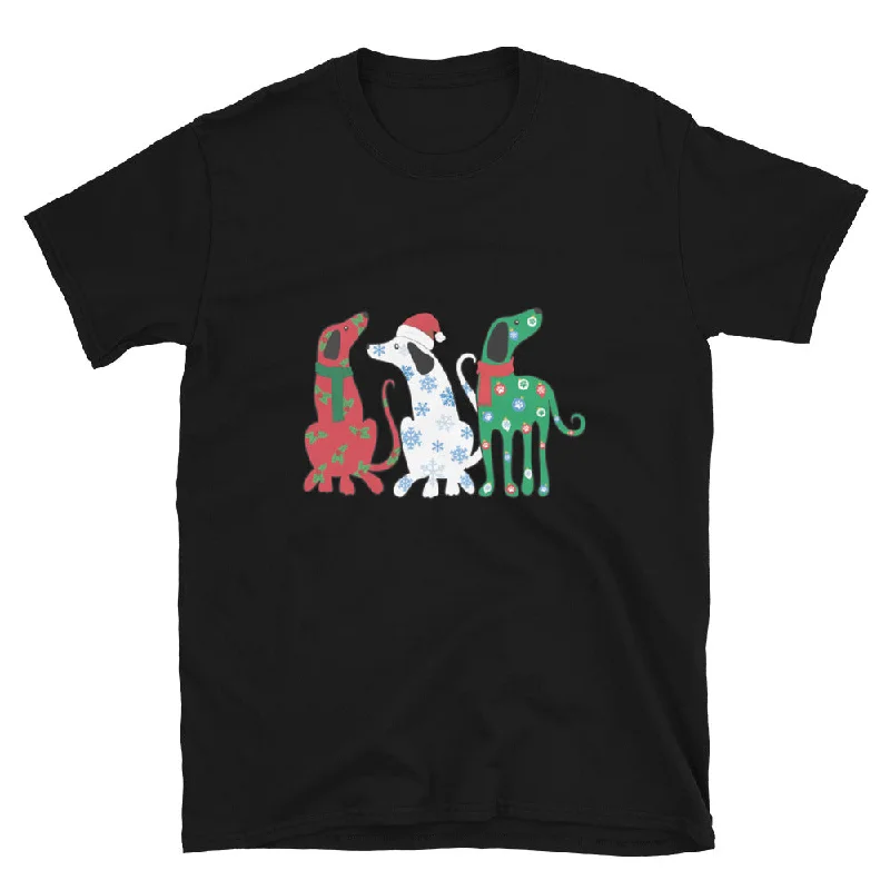 Holiday Greetings Dogs T-ShirtMetallic T-Shirts