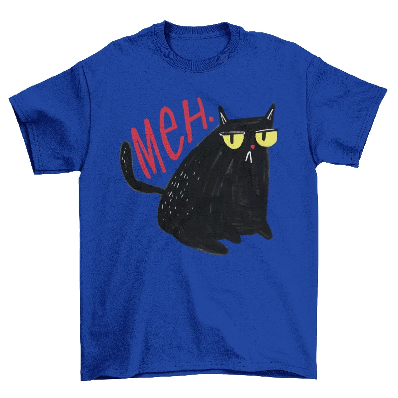 Unimpressed Meh Black Cat T-ShirtTie-Dye T-Shirts