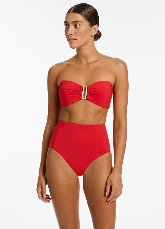 SwimnewJetset Bandeau Bikini Top - Rosso