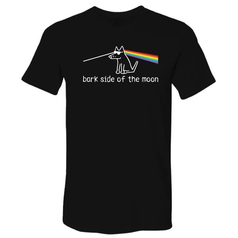 Teddy the Dog™ Bark Side of the Moon T-ShirtBoat Neck T-Shirts