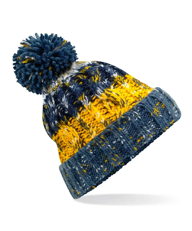 CrewneckfutureMorning Frost - Corkscrew pom pom beanie