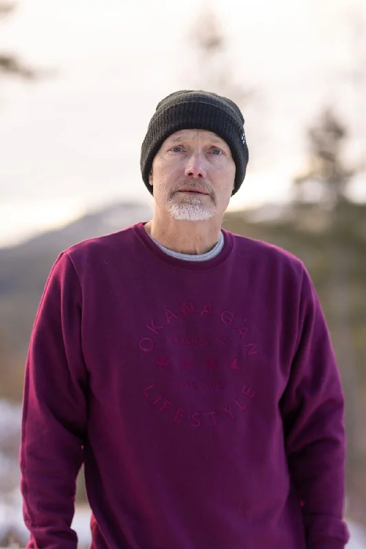 CrewneckplainTop - Okanagan Lifestyle Maroon Community Crewneck