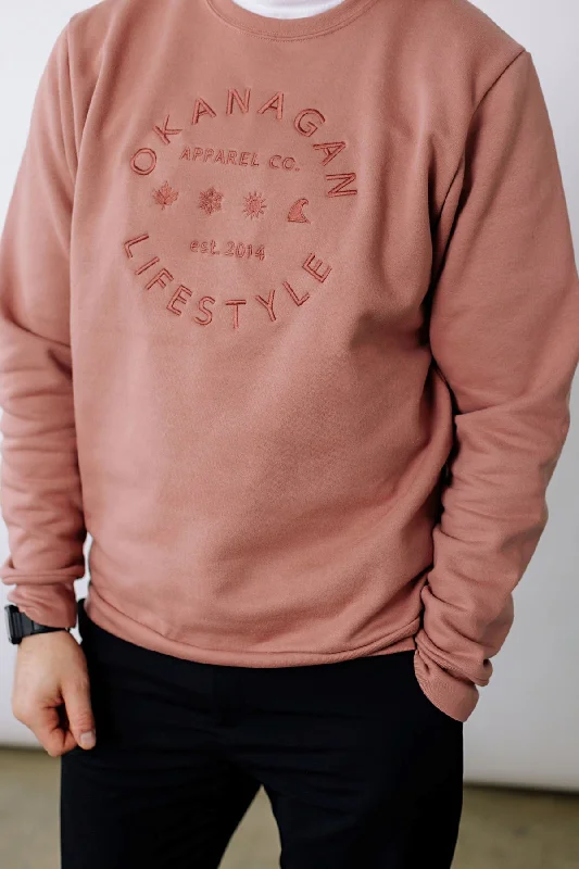 CrewneckcashmereTop - Okanagan Lifestyle Embroidered Crew