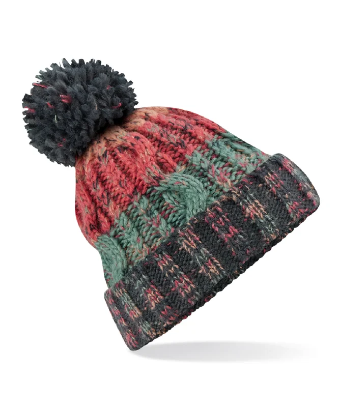 CrewneckgameWatermelon Breeze - Corkscrew pom pom beanie