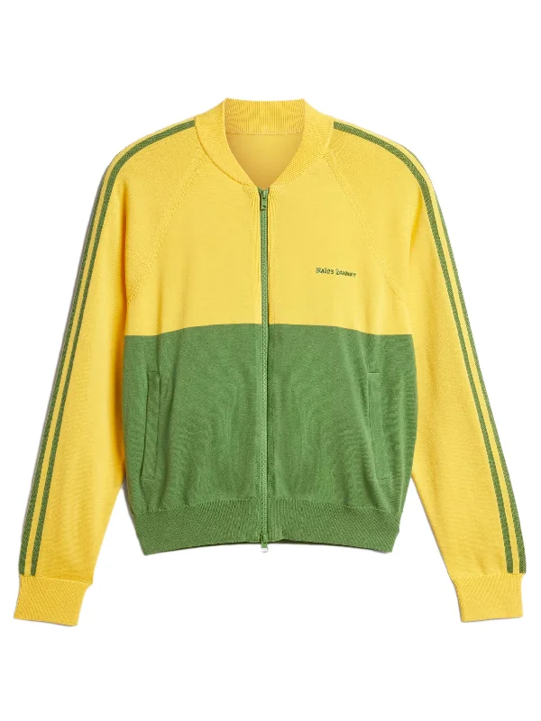 CrewneckprintKnit Track Top - Bold Gold/Crew Green