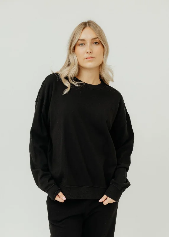 CrewneckdeviceVelvet Abbot Crewneck in Black