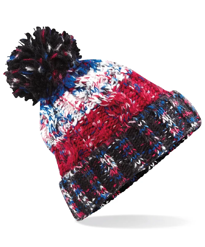 CrewneckfitBlack Jacks - Corkscrew pom pom beanie