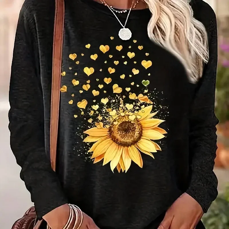 CrewneckgameSunflower Crew Neck Top In Black