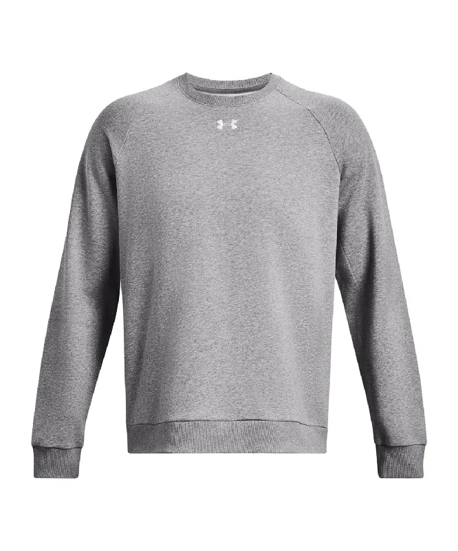 CrewneckwearCastlerock Light Heather/White - UA Rival fleece crew