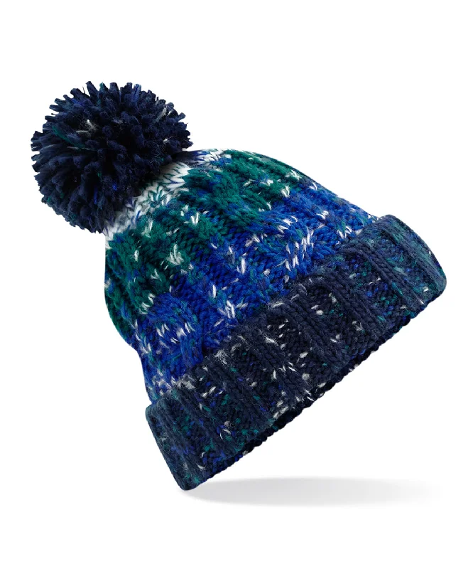 CrewneckhoodieAlpine Blues - Corkscrew pom pom beanie