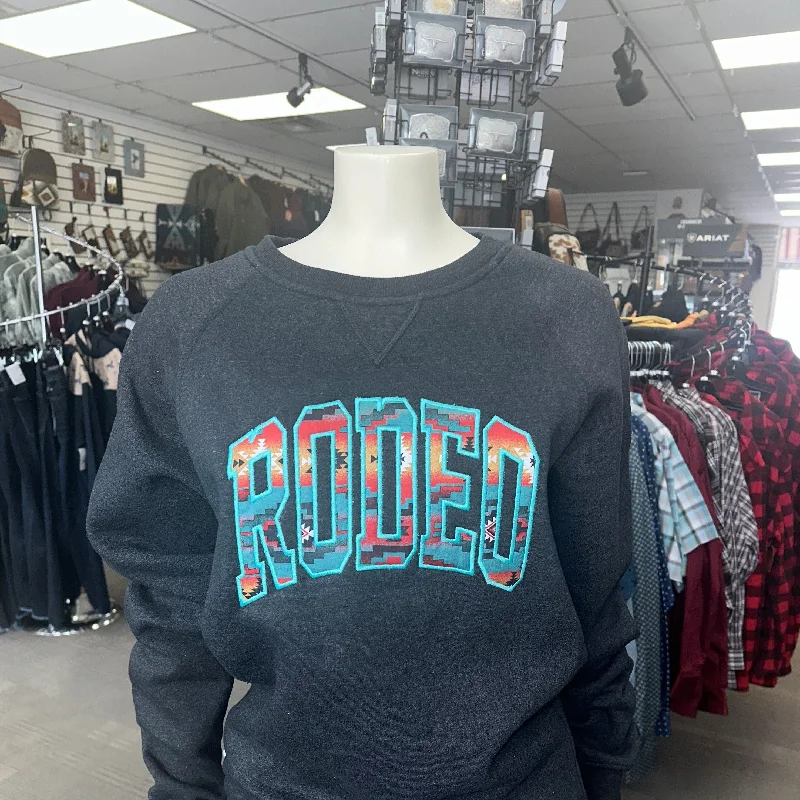 CrewneckcultureWomen's RODEO Embroidered Logo Crewneck