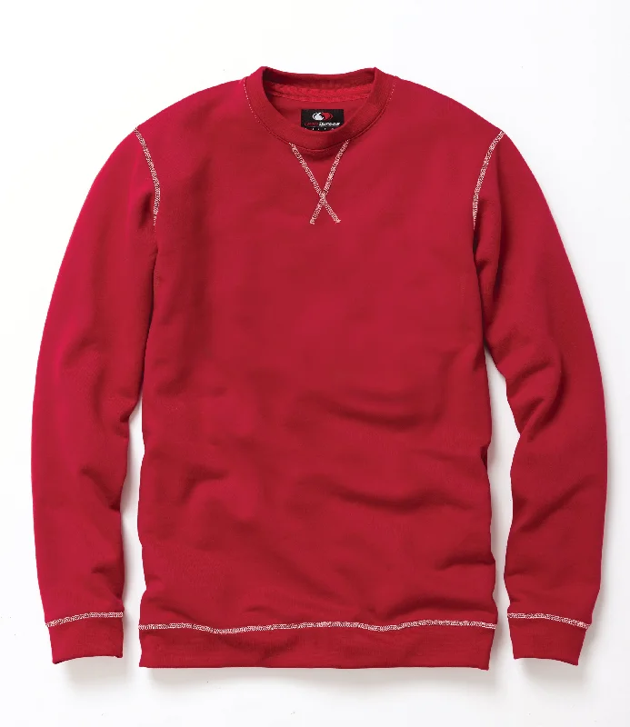 CrewnecknostalgiaPO159 - Custom Crew neck pullover with contrast stitching