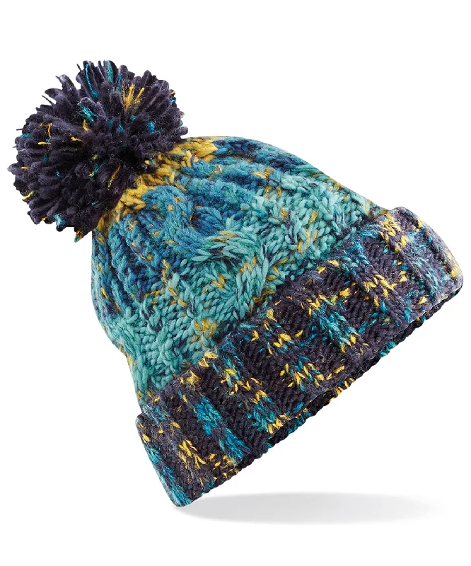 CrewneckstyleMarine Splash - Corkscrew pom pom beanie