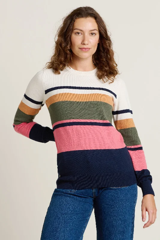 CrewnecksilkHorizon Stripe Knitted Crew Neck