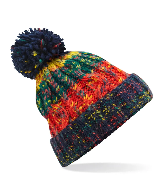 CrewneckdesignCrackling Campfire - Corkscrew pom pom beanie