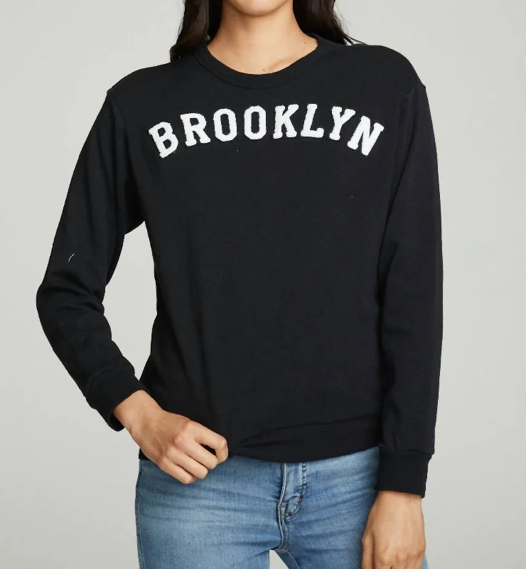 CrewnecknetworkBrooklyn Crew Top In Black