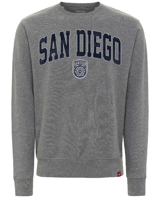 CrewneckpatternBiltmore Grey San Diego FC Crest Crewneck